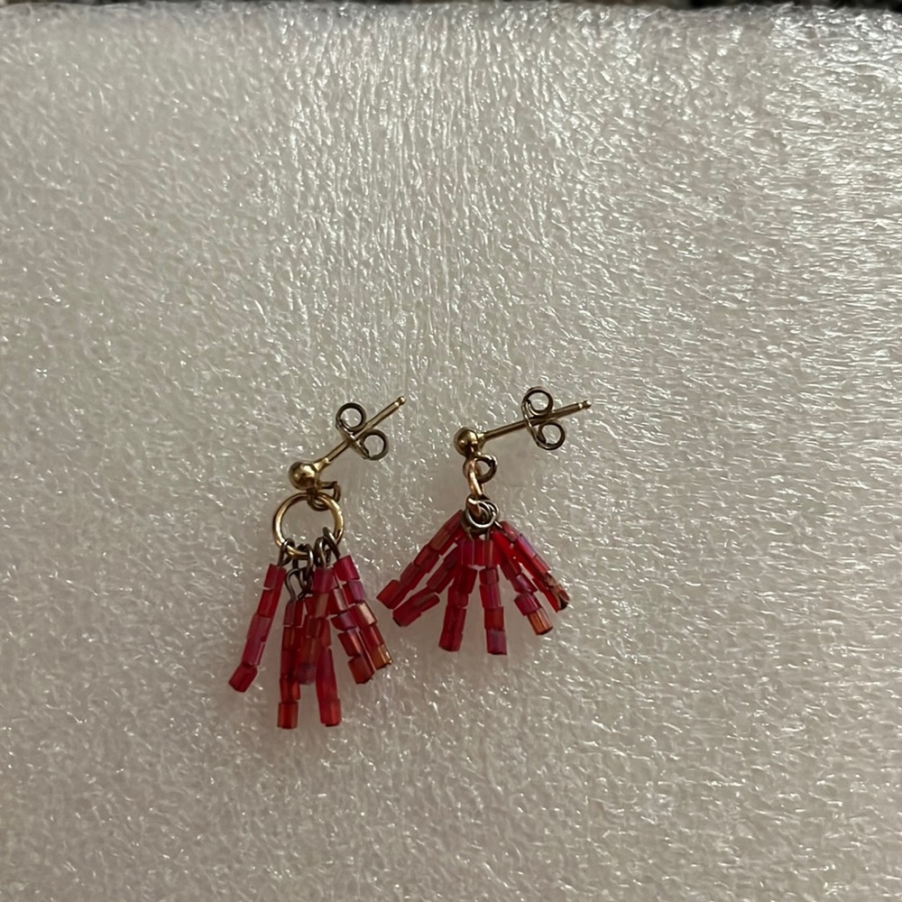 ❤️‍🔥BOGO FREE New Handmade Vintage Red Resin Dangle Earrings 90s y2k boutique